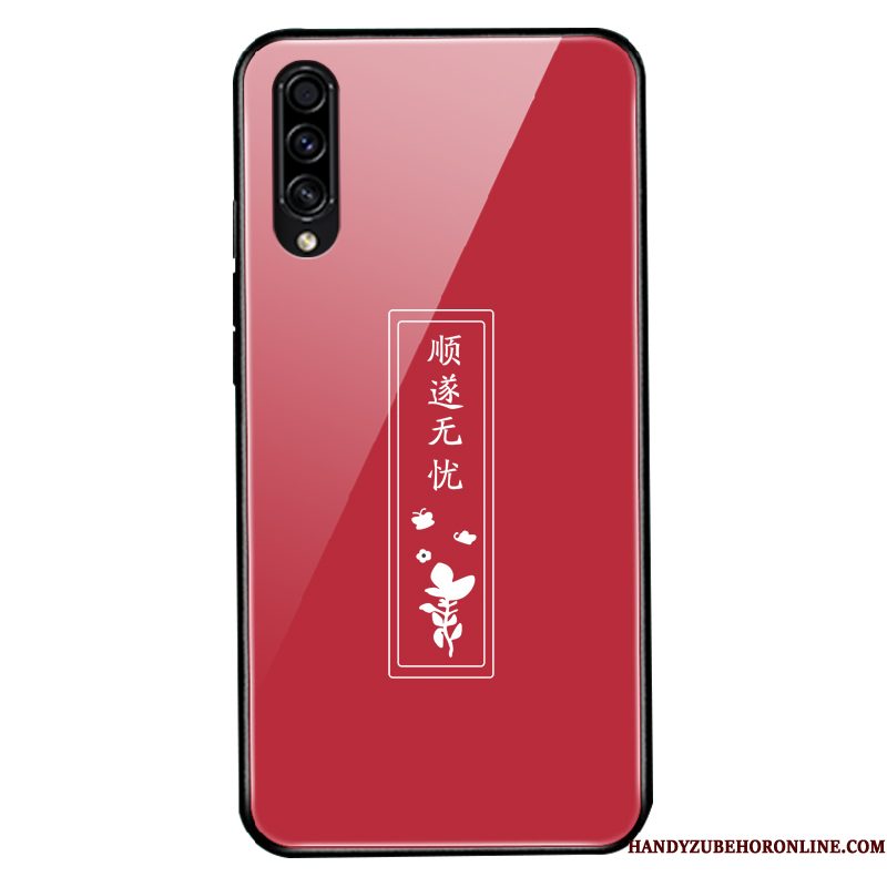 Hoesje Samsung Galaxy A50s Zacht Telefoon Nieuw, Hoes Samsung Galaxy A50s Scheppend Rood Glas