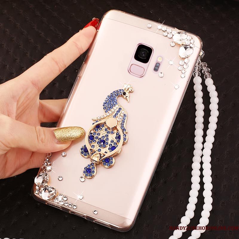 Hoesje Samsung Galaxy A6 Strass Pu Hanger, Hoes Samsung Galaxy A6 Siliconen Doorzichtigtelefoon