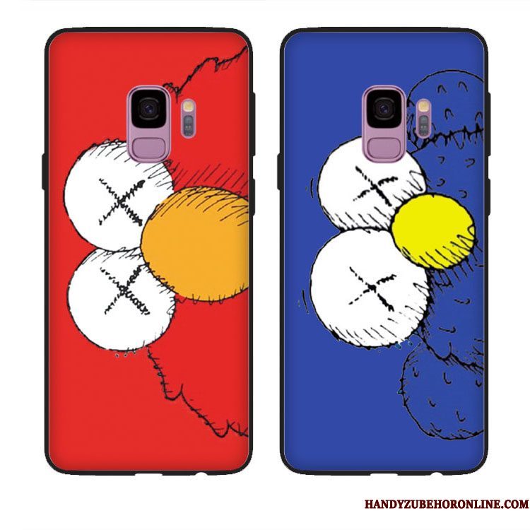 Hoesje Samsung Galaxy A6 Zacht Schrobben Lovers, Hoes Samsung Galaxy A6 Reliëf Telefoon Blauw