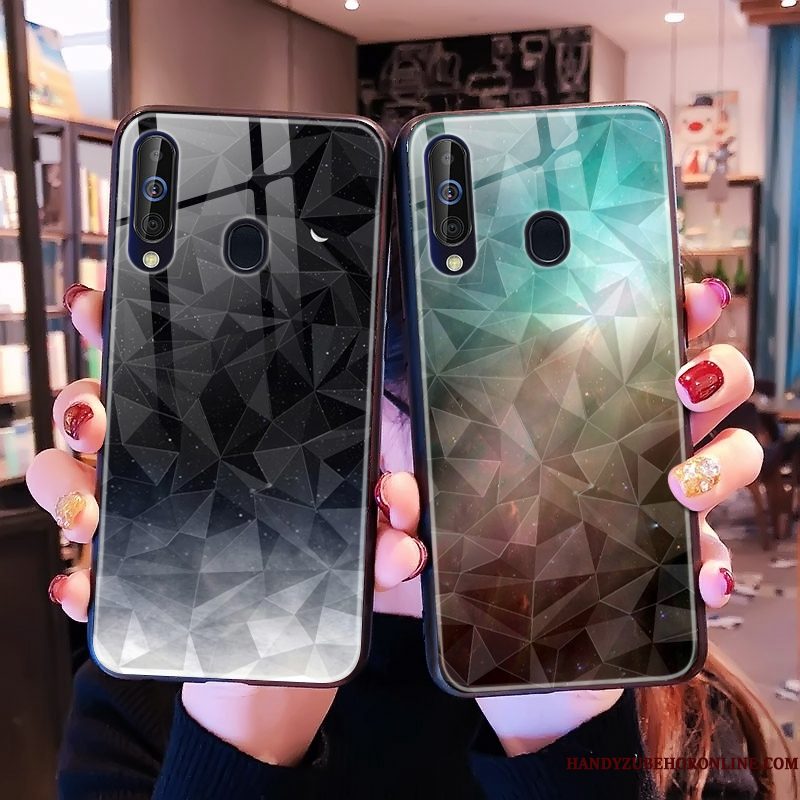 Hoesje Samsung Galaxy A60 Zacht Nieuw Ruit, Hoes Samsung Galaxy A60 Zwart Trendy Merk