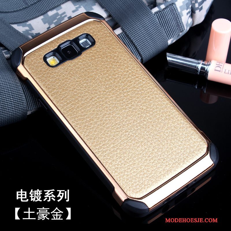 Hoesje Samsung Galaxy A7 2015 Scheppend Telefoon Persoonlijk, Hoes Samsung Galaxy A7 2015 Siliconen Camouflage Goud