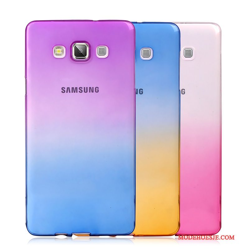 Hoesje Samsung Galaxy A7 2015 Siliconen Telefoon Doorzichtig, Hoes Samsung Galaxy A7 2015 Zacht Koel Anti-fall