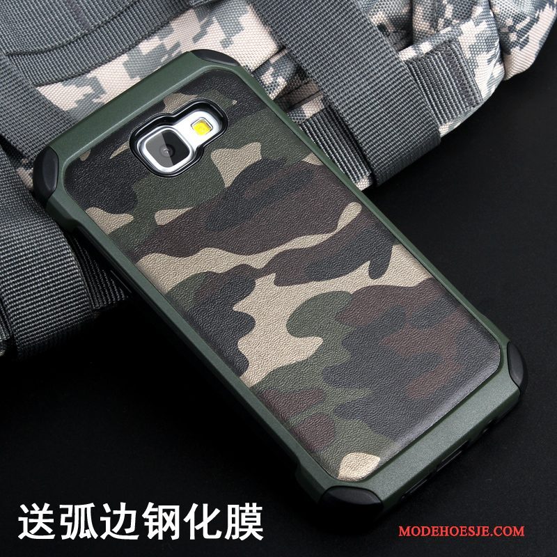 Hoesje Samsung Galaxy A7 2016 Siliconen Telefoon Groen, Hoes Samsung Galaxy A7 2016 Bescherming Persoonlijk Camouflage