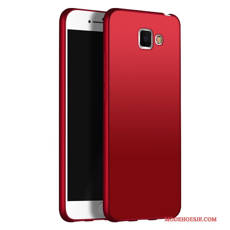 Hoesje Samsung Galaxy A7 2016 Zacht Anti-fall Rood, Hoes Samsung Galaxy A7 2016 Siliconen Telefoon