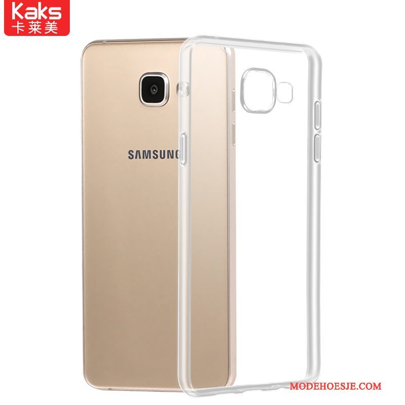 Hoesje Samsung Galaxy A7 2016 Zacht Lichte En Dun Wit, Hoes Samsung Galaxy A7 2016 Siliconen Telefoon Doorzichtig