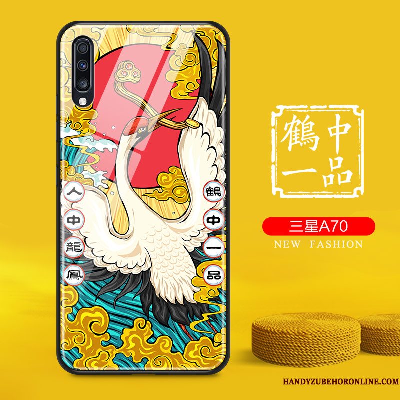 Hoesje Samsung Galaxy A70 Scheppend Trendy Merktelefoon, Hoes Samsung Galaxy A70 Bescherming Original Trend