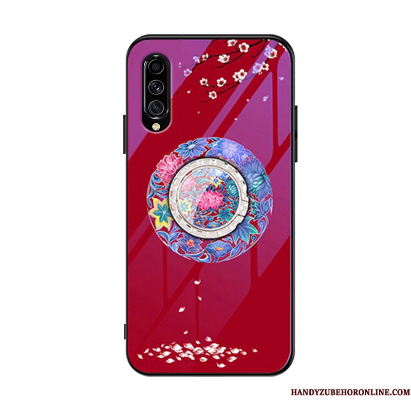 Hoesje Samsung Galaxy A70s Zakken Rood Glas, Hoes Samsung Galaxy A70s Ringtelefoon