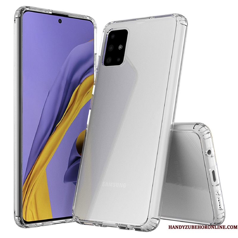 Hoesje Samsung Galaxy A71 Anti-fall Doorzichtig, Hoes Samsung Galaxy A71 Telefoon Omlijsting