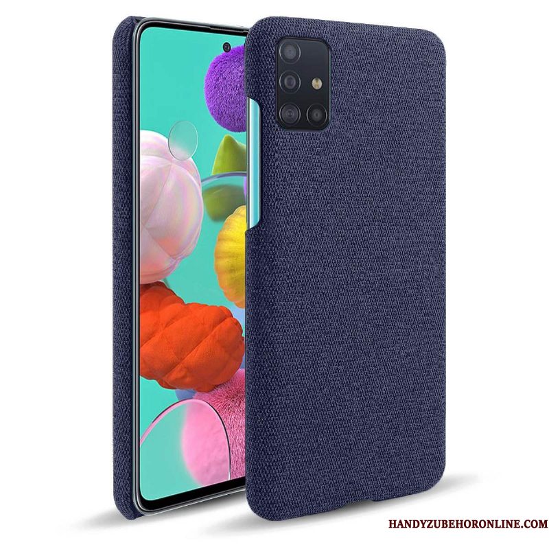 Hoesje Samsung Galaxy A71 Bescherming Trendy Merk Persoonlijk, Hoes Samsung Galaxy A71 Anti-fall Blauw