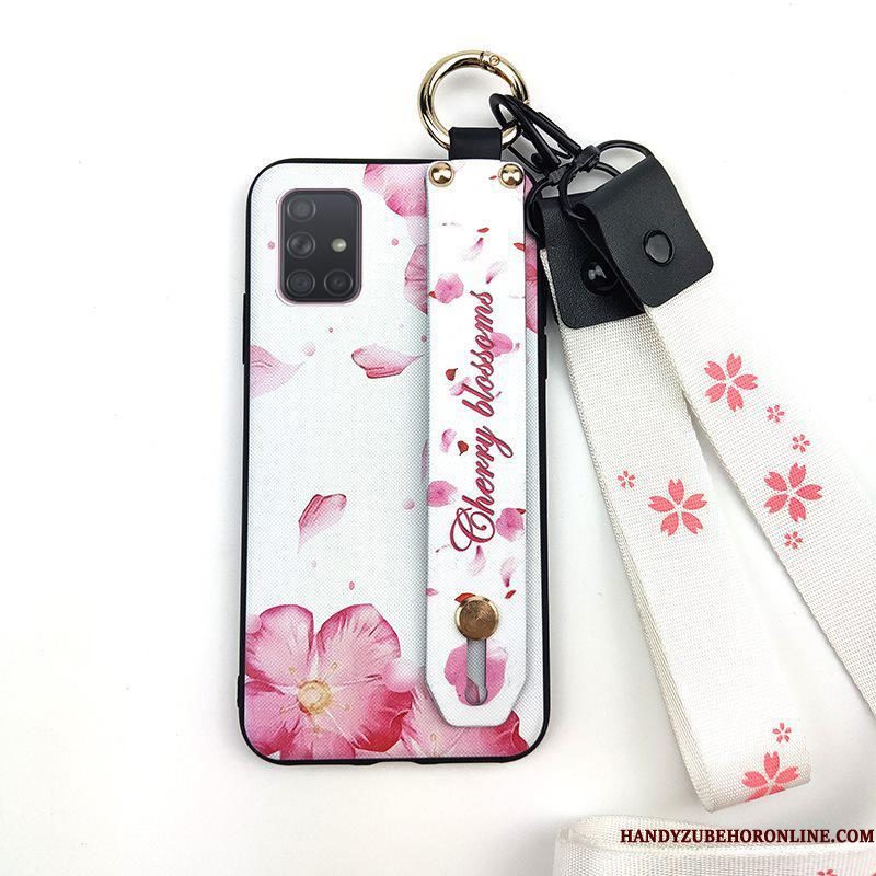 Hoesje Samsung Galaxy A71 Scheppend Telefoon Vers, Hoes Samsung Galaxy A71 Zacht Hanger Bloemen