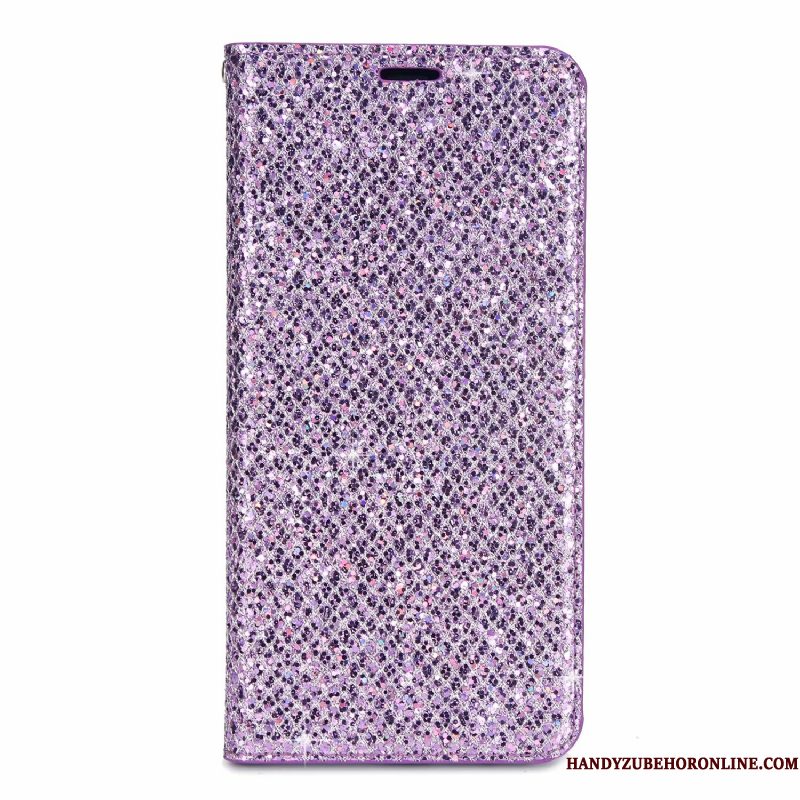 Hoesje Samsung Galaxy A8 2018 Bescherming Roze Purper, Hoes Samsung Galaxy A8 2018 Folio Telefoon Anti-fall