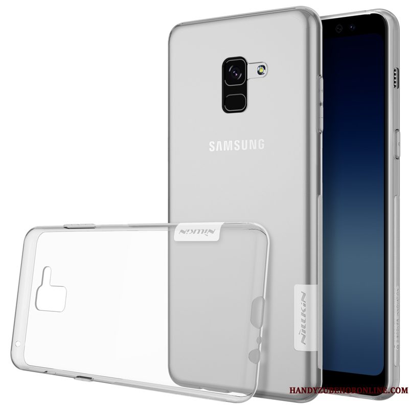 Hoesje Samsung Galaxy A8 2018 Siliconen Doorzichtig Antislip, Hoes Samsung Galaxy A8 2018 Zacht Goudtelefoon