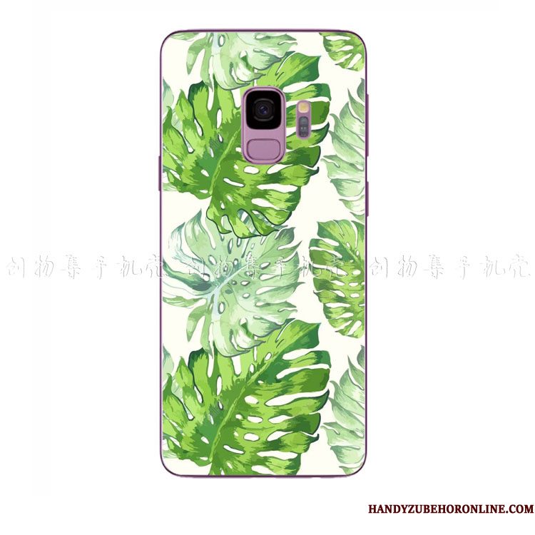 Hoesje Samsung Galaxy A8 2018 Siliconen Vers Nieuw, Hoes Samsung Galaxy A8 2018 Zacht Groen Kunst