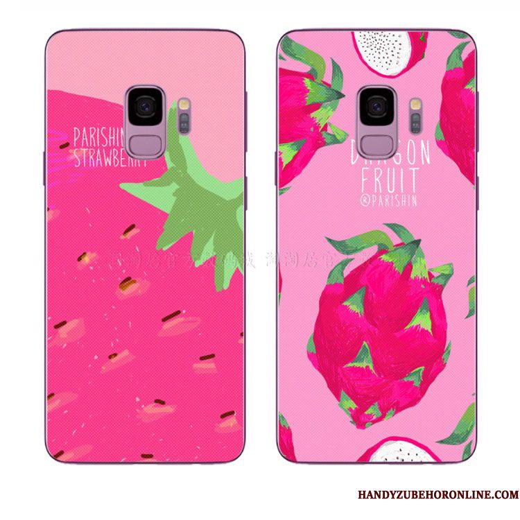 Hoesje Samsung Galaxy A8 2018 Vers Roze, Hoes Samsung Galaxy A8 2018 Aardbeitelefoon