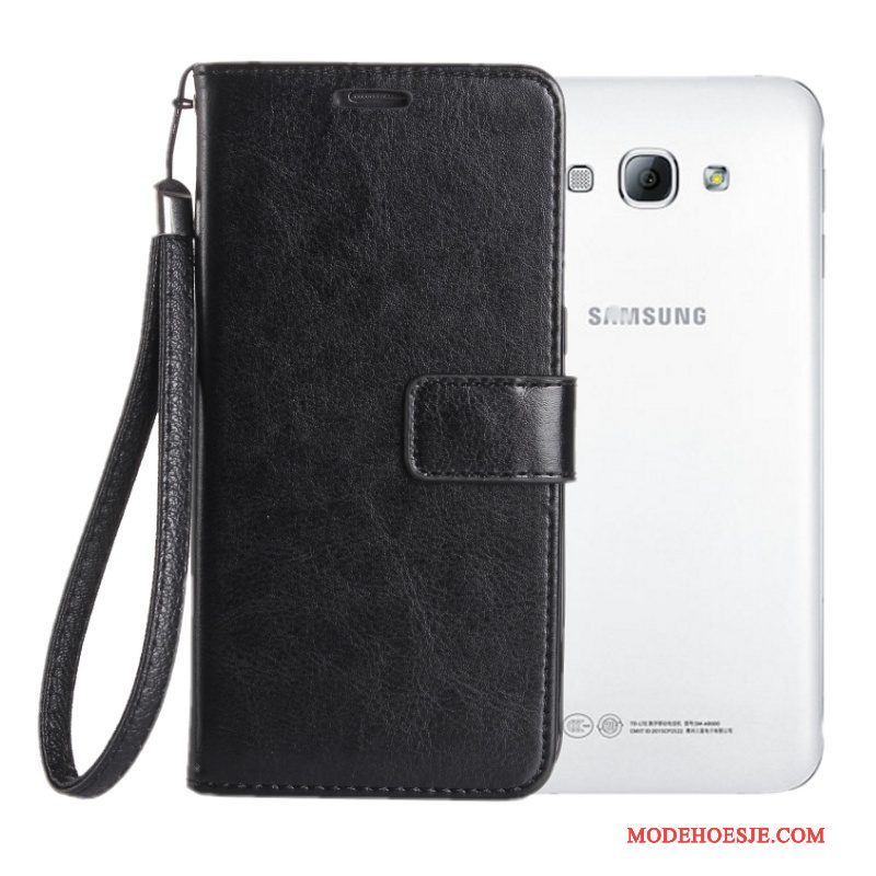 Hoesje Samsung Galaxy A8 Bescherming Anti-fall Zwart, Hoes Samsung Galaxy A8 Siliconen Telefoon