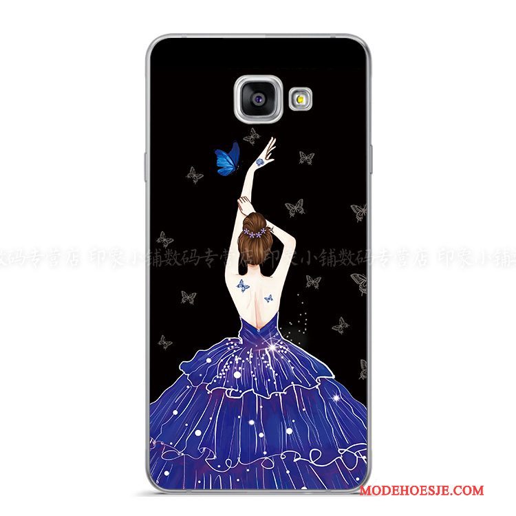 Hoesje Samsung Galaxy A8 Bescherming Anti-falltelefoon, Hoes Samsung Galaxy A8 Zacht Purper Dun