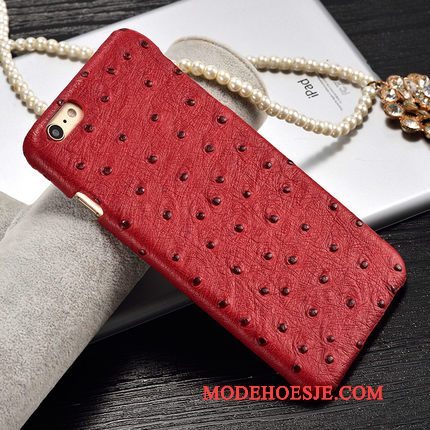 Hoesje Samsung Galaxy A8+ Leer Rood Bedrijf, Hoes Samsung Galaxy A8+ Luxe Persoonlijktelefoon