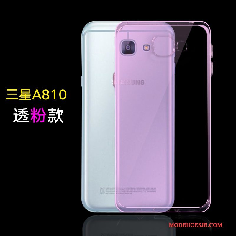 Hoesje Samsung Galaxy A8 Siliconen Trend Doorzichtig, Hoes Samsung Galaxy A8 Zacht Anti-fall Eenvoudige