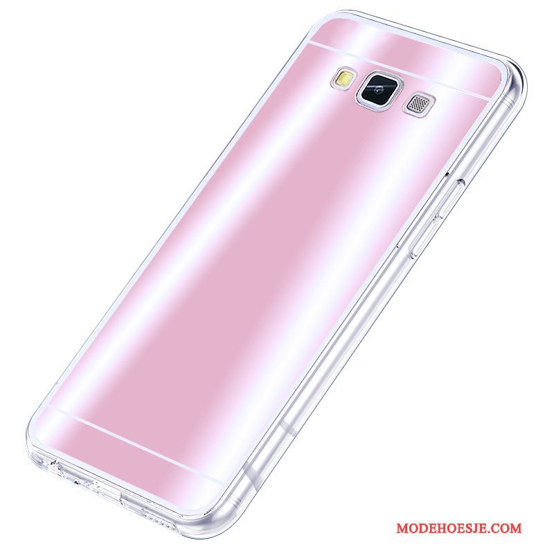Hoesje Samsung Galaxy A8 Zacht Doorzichtigtelefoon, Hoes Samsung Galaxy A8 Strass Schrobben Roze
