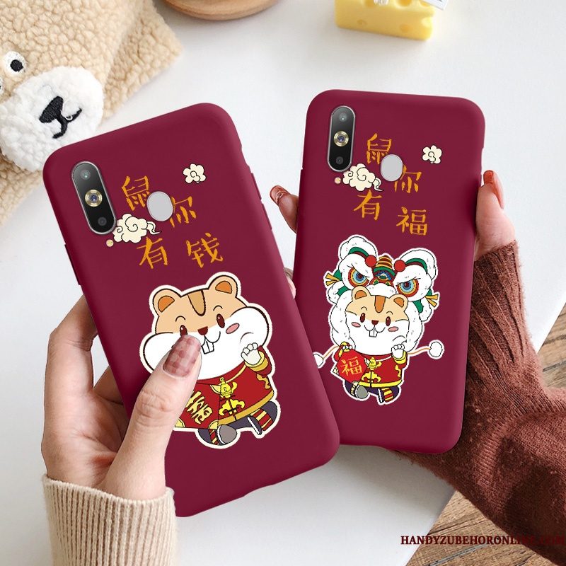 Hoesje Samsung Galaxy A8s Siliconen Telefoon Trend, Hoes Samsung Galaxy A8s Zacht Rat Chinese Stijl
