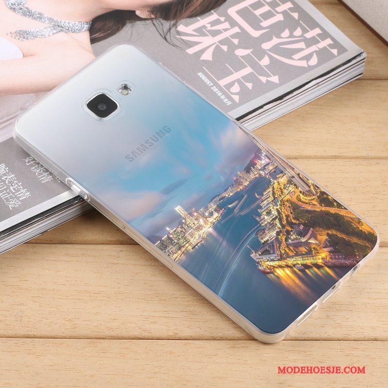 Hoesje Samsung Galaxy A9 Siliconen Hogetelefoon, Hoes Samsung Galaxy A9 Bescherming Blauw