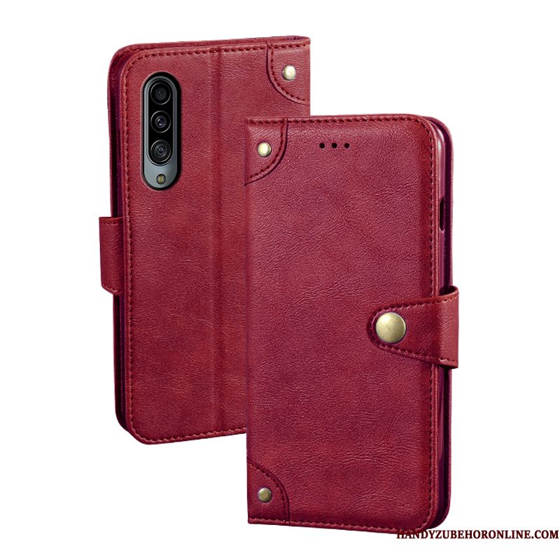 Hoesje Samsung Galaxy A90 5g Folio Telefoon Rood, Hoes Samsung Galaxy A90 5g Leer