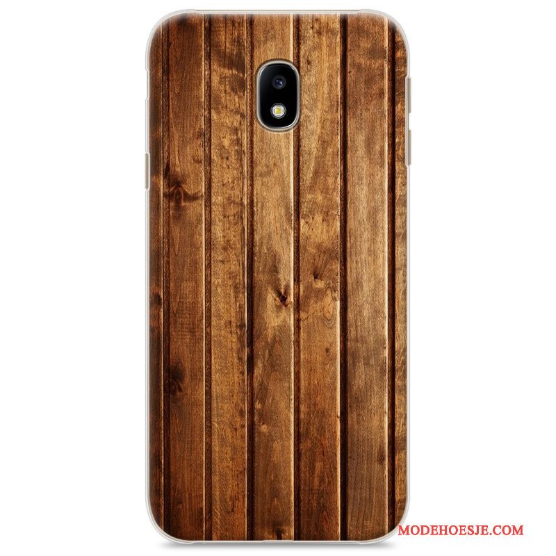 Hoesje Samsung Galaxy J3 2017 Geschilderd Hout Hard, Hoes Samsung Galaxy J3 2017 Vintage Trendtelefoon