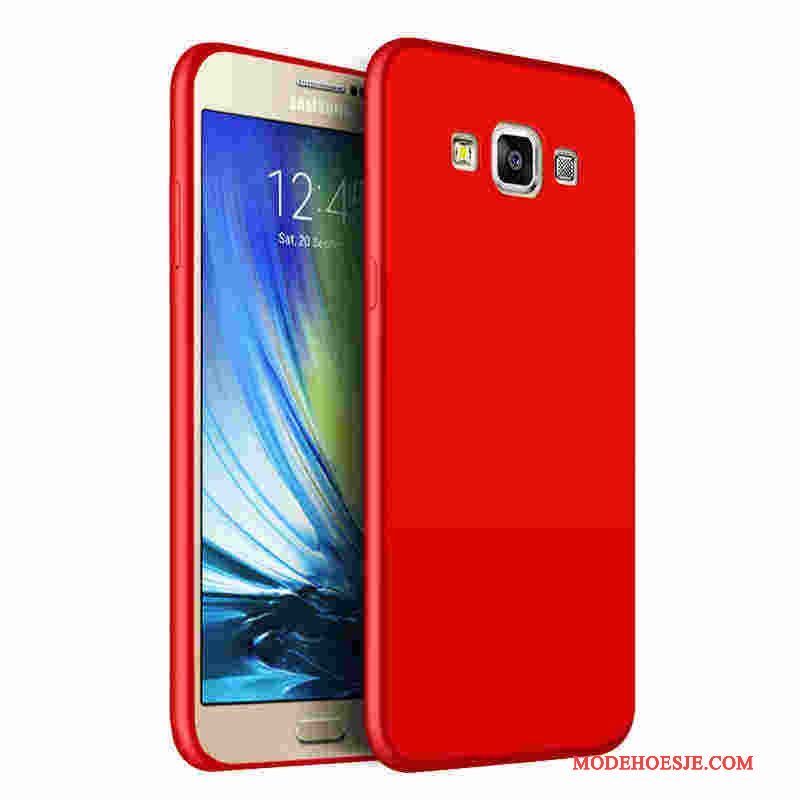 Hoesje Samsung Galaxy J5 2015 Siliconen Schrobben Anti-fall, Hoes Samsung Galaxy J5 2015 Zakken Roodtelefoon