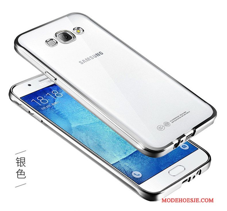 Hoesje Samsung Galaxy J5 2016 Zacht Zilvertelefoon, Hoes Samsung Galaxy J5 2016 Bescherming Doorzichtig Anti-fall