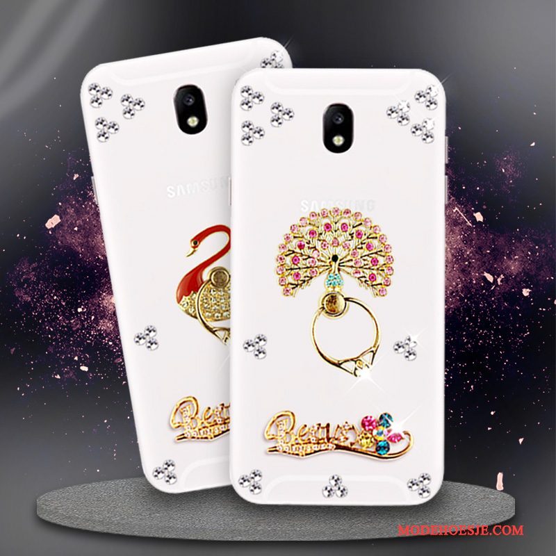 Hoesje Samsung Galaxy J5 2017 Strass Telefoon Europa, Hoes Samsung Galaxy J5 2017 Bescherming Trend Wit