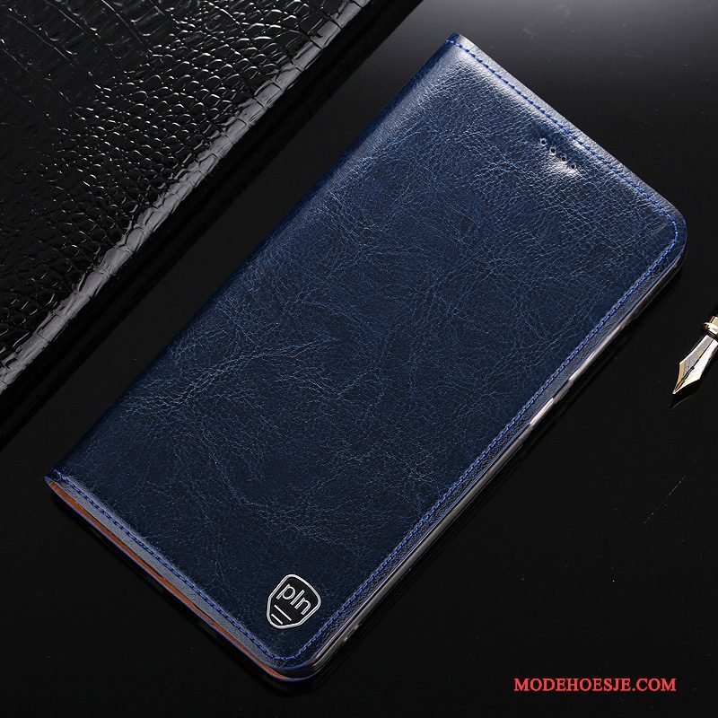 Hoesje Samsung Galaxy J7 2015 Leer Anti-fall Blauw, Hoes Samsung Galaxy J7 2015 Folio Telefoon