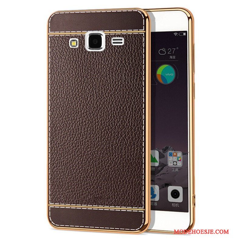 Hoesje Samsung Galaxy J7 2015 Zacht Platingtelefoon, Hoes Samsung Galaxy J7 2015 Bescherming Patroon