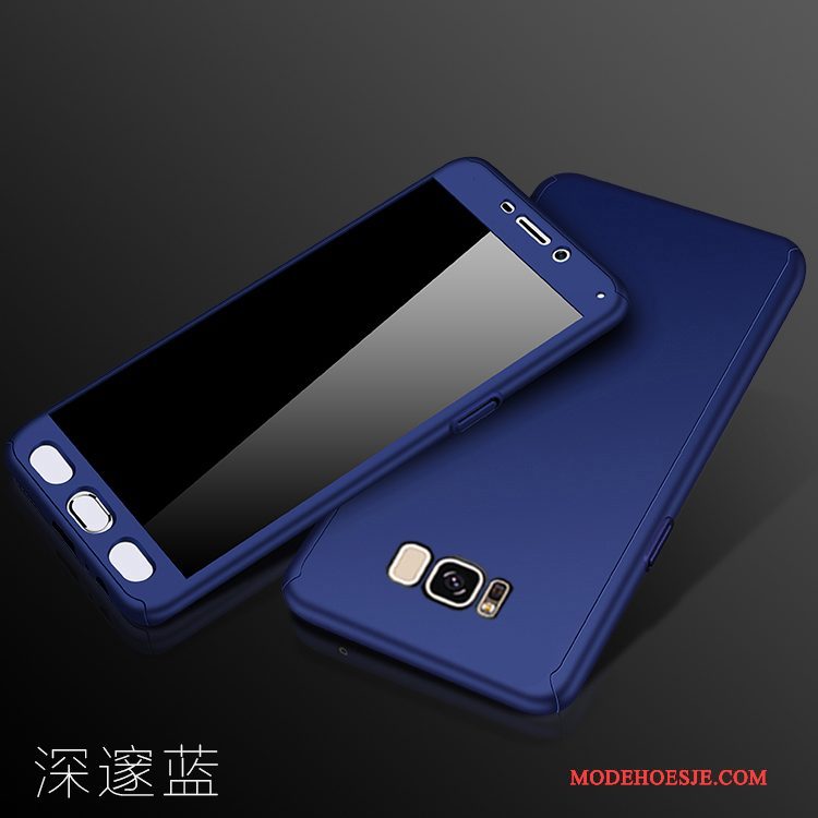 Hoesje Samsung Galaxy J7 2015 Zakken Hard Blauw, Hoes Samsung Galaxy J7 2015 Bescherming Telefoon Schrobben