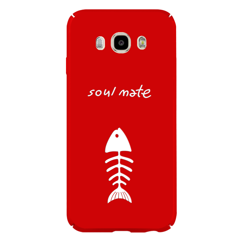 Hoesje Samsung Galaxy J7 2016 Zakken Rood Schrobben, Hoes Samsung Galaxy J7 2016 Scheppend Telefoon Anti-fall