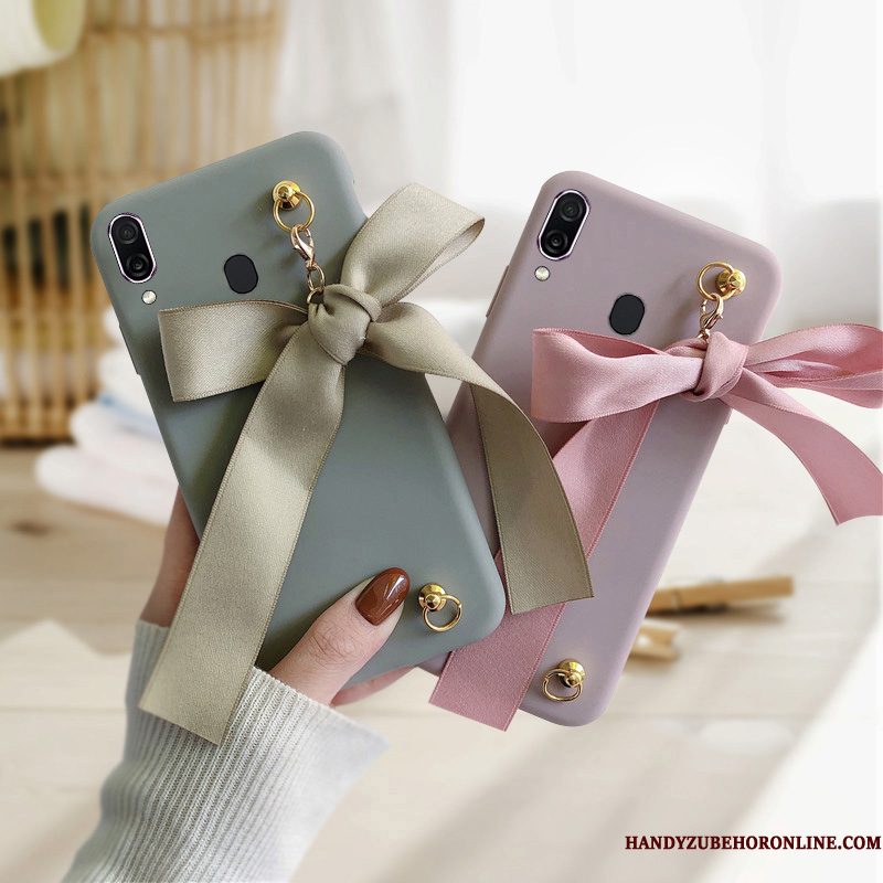 Hoesje Samsung Galaxy M20 Zakken Groentelefoon, Hoes Samsung Galaxy M20 Hanger