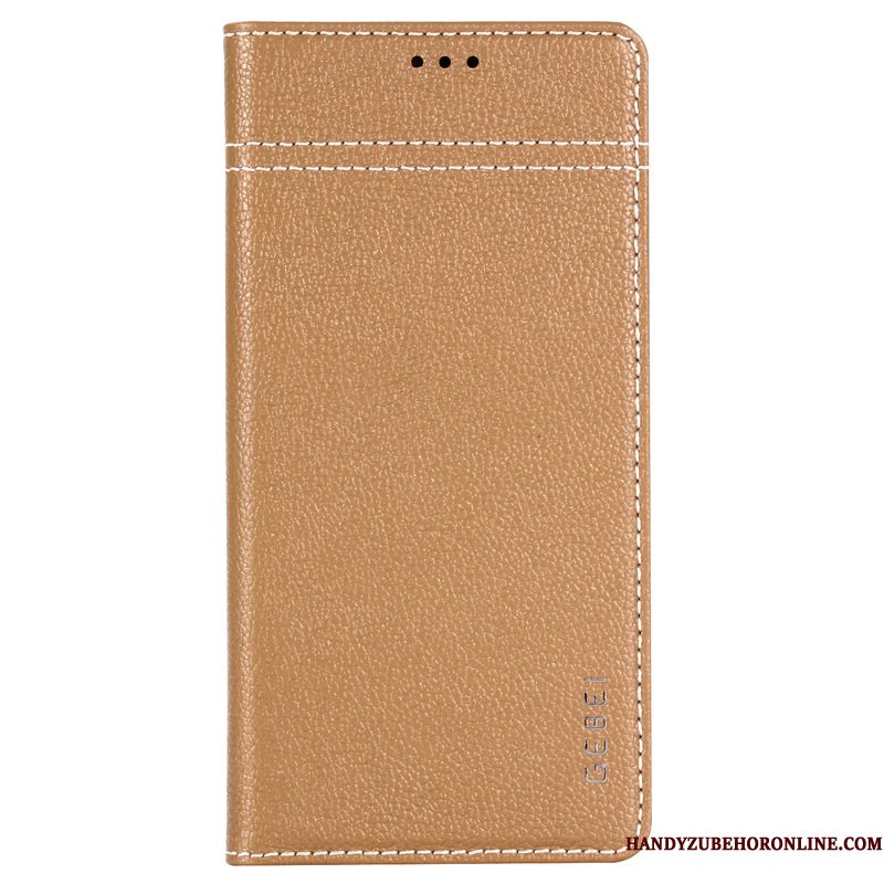 Hoesje Samsung Galaxy Note 10 Leer Khakitelefoon, Hoes Samsung Galaxy Note 10 Folio