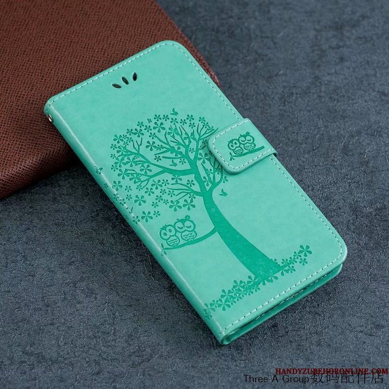 Hoesje Samsung Galaxy Note 10 Lite Leer Telefoon Anti-fall, Hoes Samsung Galaxy Note 10 Lite Folio Groen