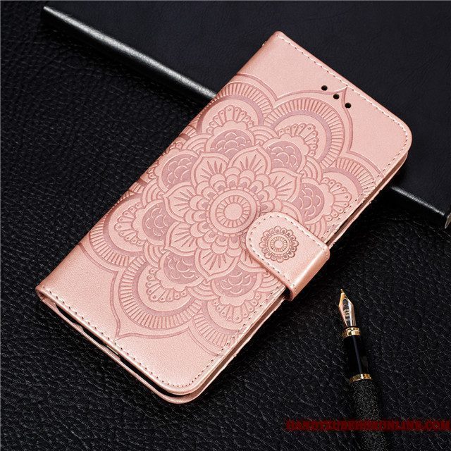 Hoesje Samsung Galaxy Note 10 Lite Zakken Anti-fall Roze, Hoes Samsung Galaxy Note 10 Lite Leer