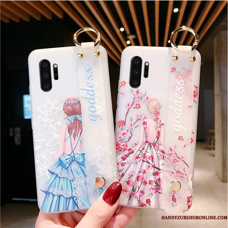 Hoesje Samsung Galaxy Note 10+ Zacht Blauw Anti-fall, Hoes Samsung Galaxy Note 10+ Zakken Trend Doorzichtig