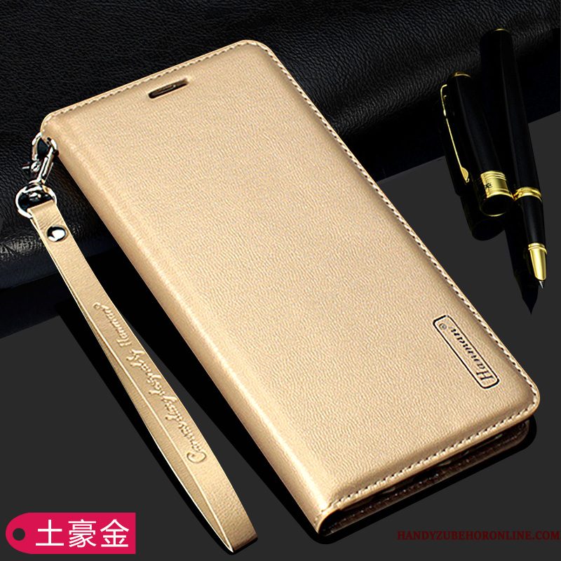 Hoesje Samsung Galaxy Note 10 Zacht Goud Anti-fall, Hoes Samsung Galaxy Note 10 Leer Telefoon