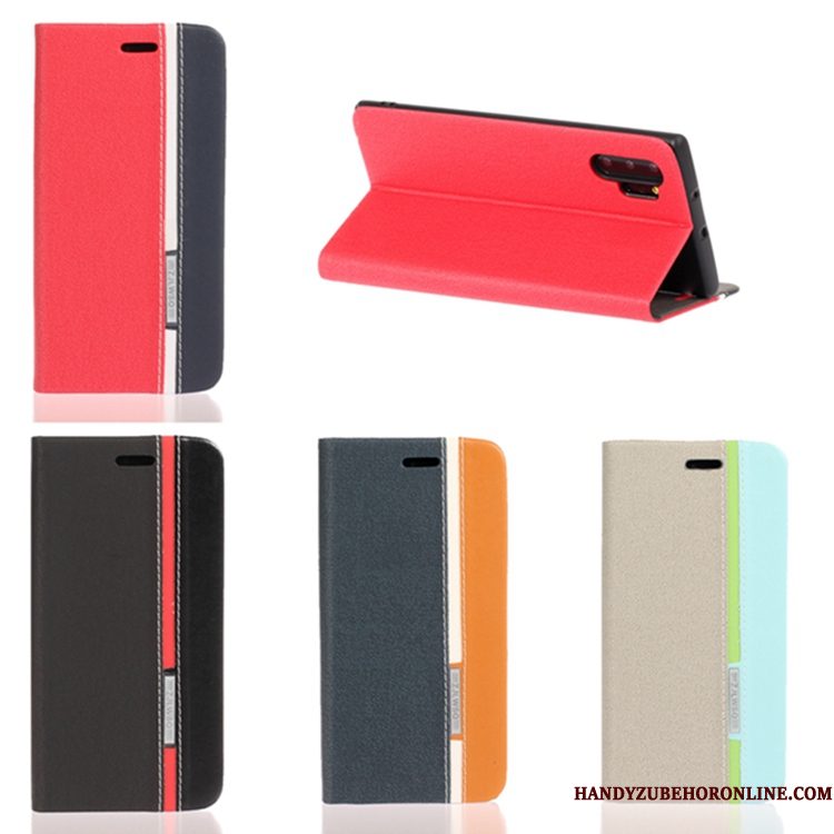 Hoesje Samsung Galaxy Note 10+ Zacht Roodtelefoon, Hoes Samsung Galaxy Note 10+ Leer