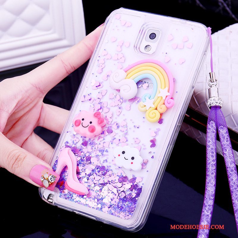 Hoesje Samsung Galaxy Note 3 Siliconen Telefoon Drijfzand, Hoes Samsung Galaxy Note 3 Bescherming Mooie Hanger