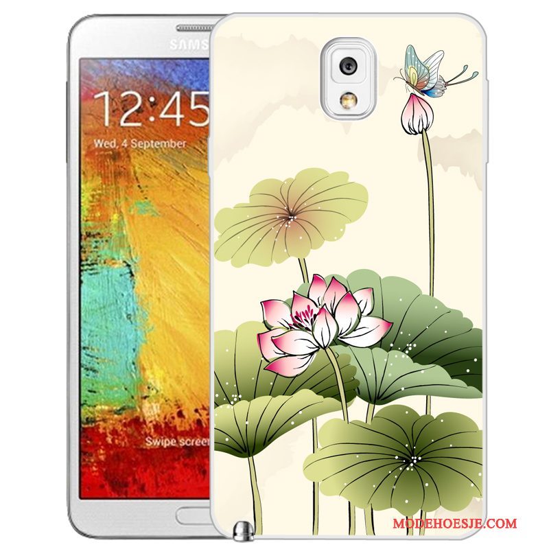 Hoesje Samsung Galaxy Note 3 Zacht Telefoon Groen, Hoes Samsung Galaxy Note 3 Geschilderd