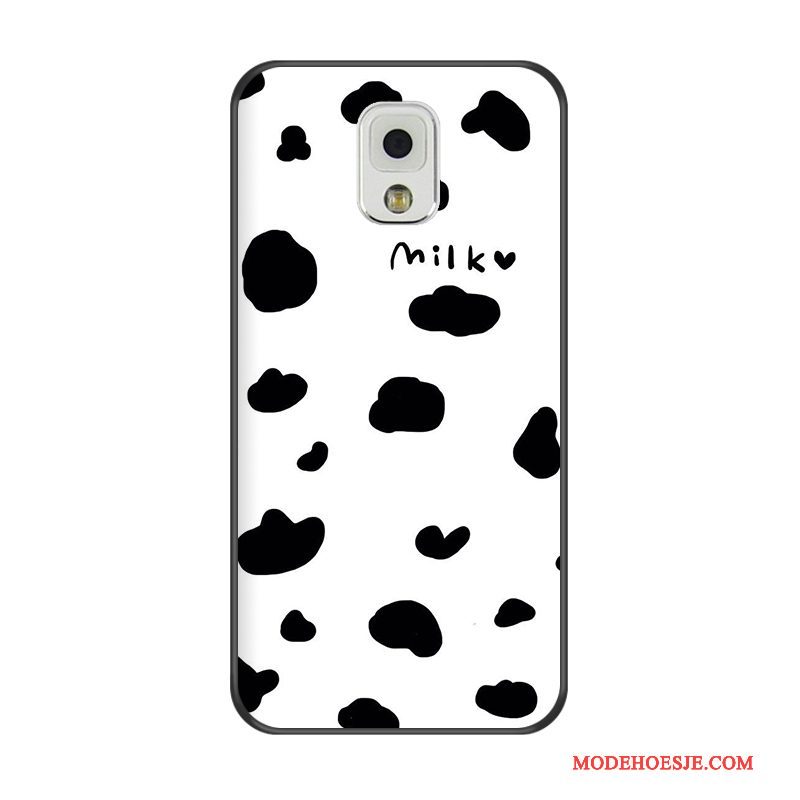 Hoesje Samsung Galaxy Note 3 Zacht Zwart Anti-fall, Hoes Samsung Galaxy Note 3 Siliconen Wittelefoon