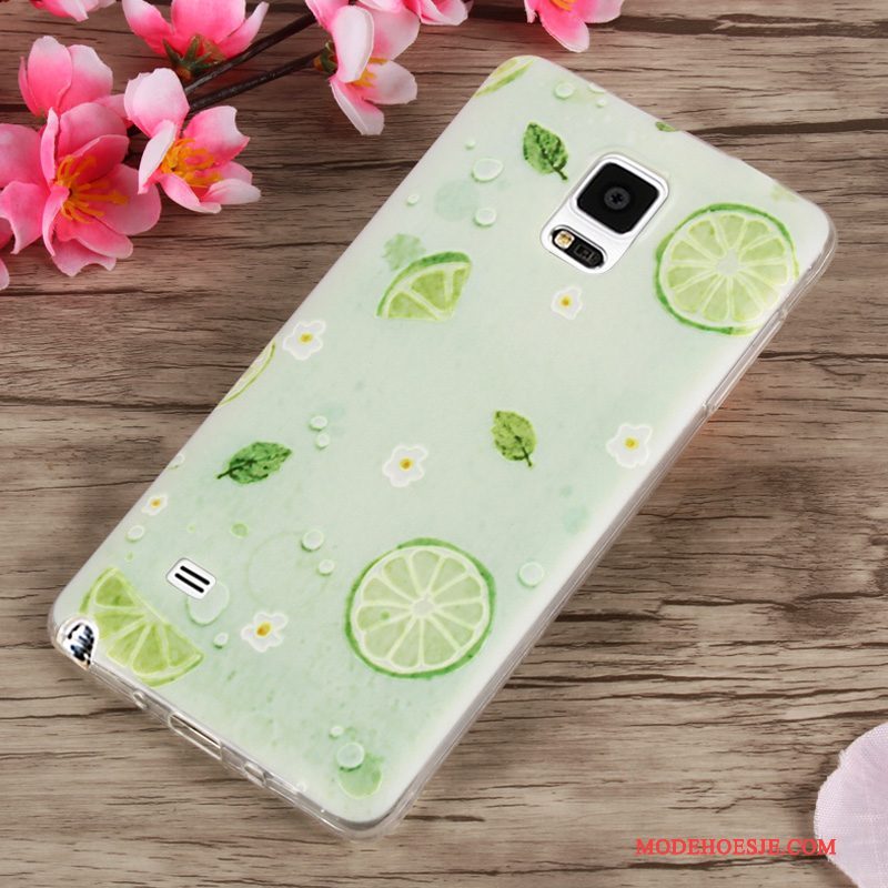 Hoesje Samsung Galaxy Note 4 Bescherming Groentelefoon, Hoes Samsung Galaxy Note 4 Scheppend Anti-fall