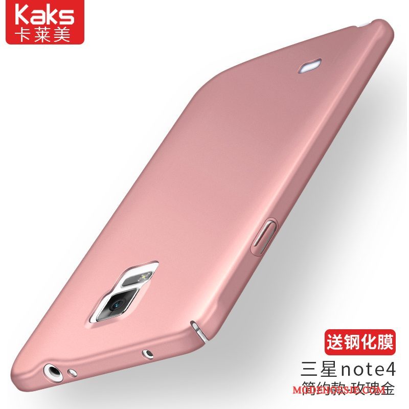 Hoesje Samsung Galaxy Note 4 Bescherming Schrobben Roze, Hoes Samsung Galaxy Note 4 Zakken Telefoon Hard