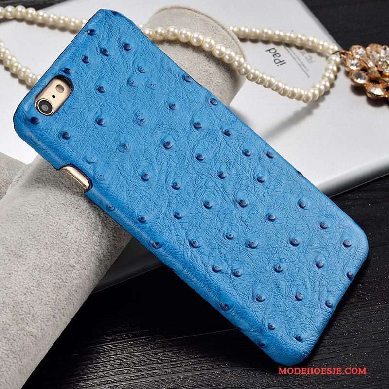 Hoesje Samsung Galaxy Note 4 Leer Blauw Dun, Hoes Samsung Galaxy Note 4 Bescherming Anti-fall Hard