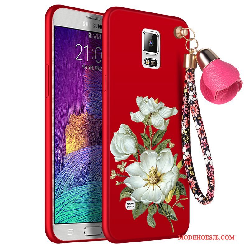 Hoesje Samsung Galaxy Note 4 Siliconen Nieuw Anti-fall, Hoes Samsung Galaxy Note 4 Bescherming Telefoon Rood