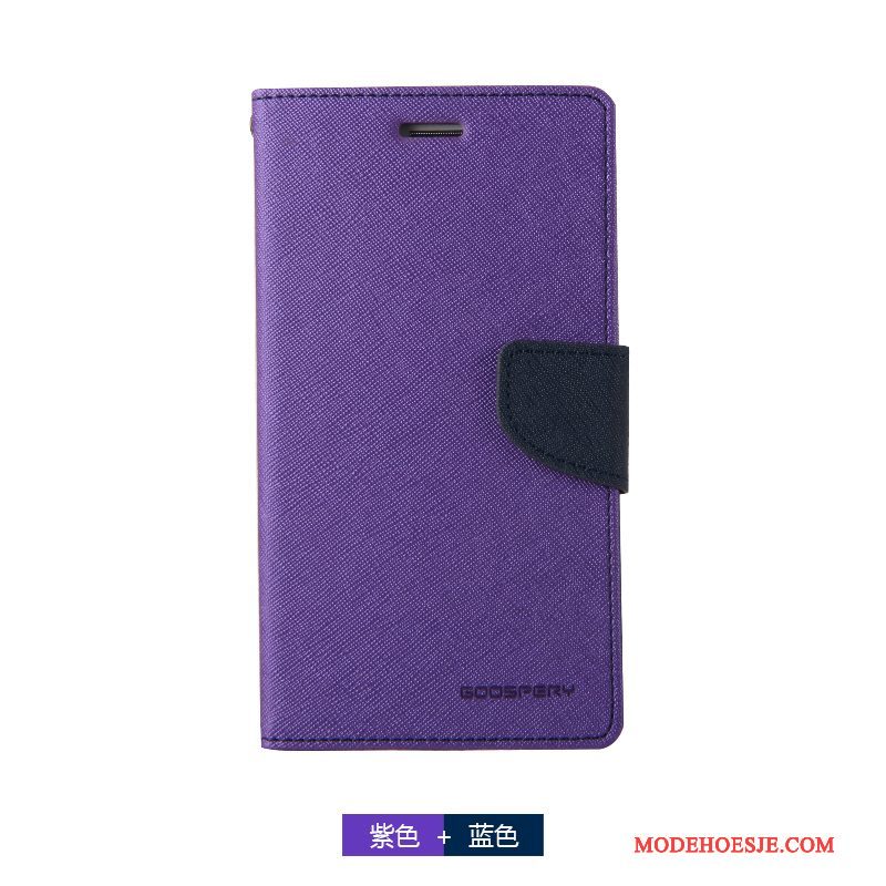 Hoesje Samsung Galaxy Note 4 Zacht Purpertelefoon, Hoes Samsung Galaxy Note 4 Folio