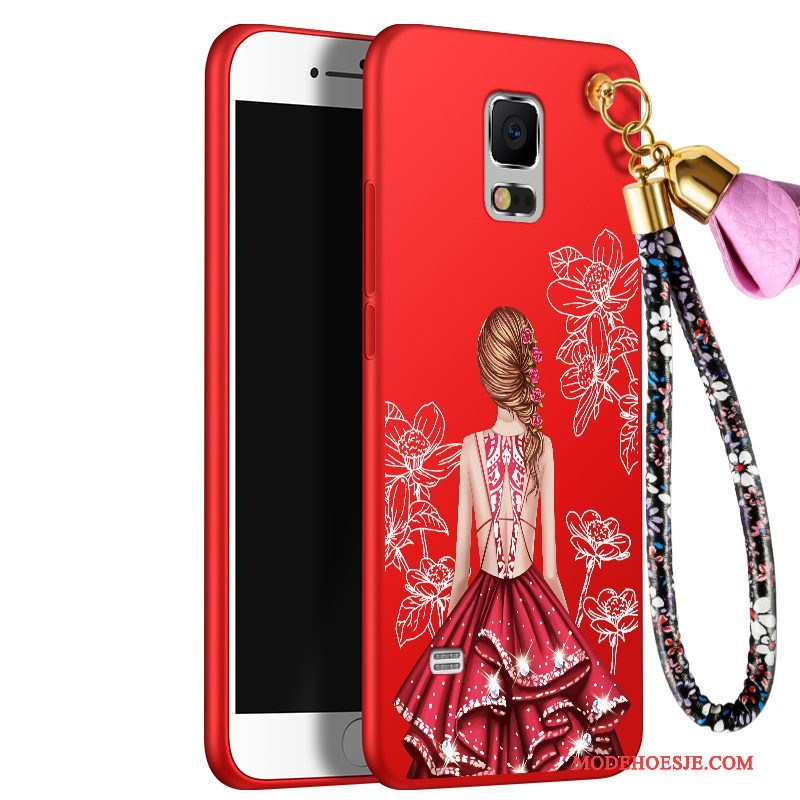 Hoesje Samsung Galaxy Note 4 Zacht Telefoon Anti-fall, Hoes Samsung Galaxy Note 4 Scheppend Rood